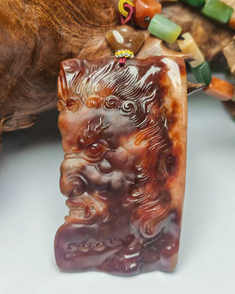 红翡钟馗纳福